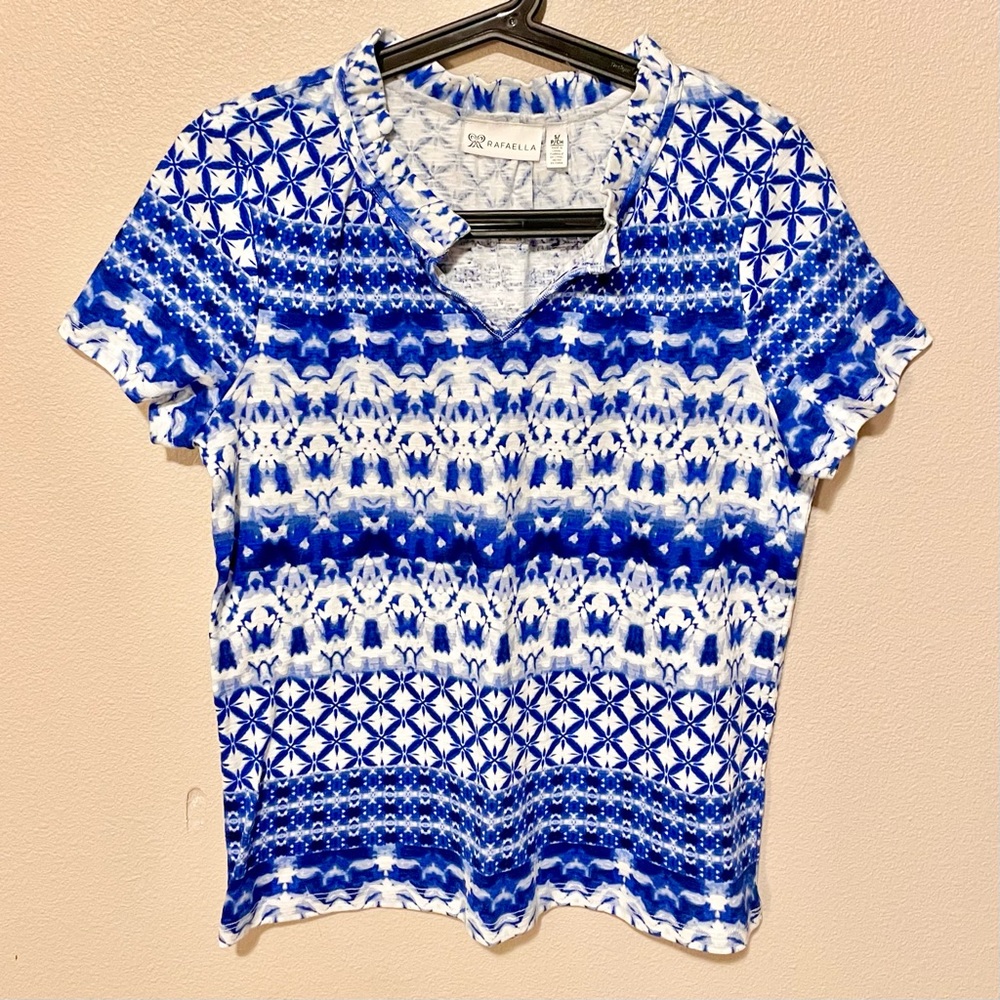 Rafaela Cobalt and Whit T-Shirt